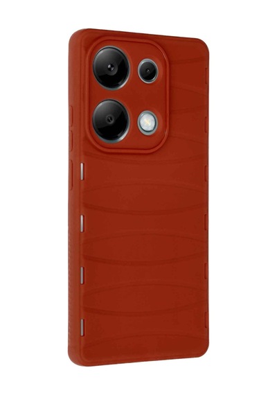 Redmi Note 13 Pro 4g Kılıf Bibercas Silikon Kapak - Kırmızı Bz8683140780319