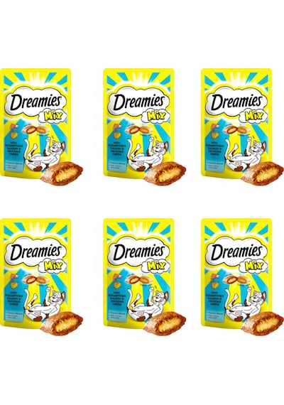 Dreamies Mix Somon Balıklı ve Peynirli Kedi Ödülü 6 x 60 G