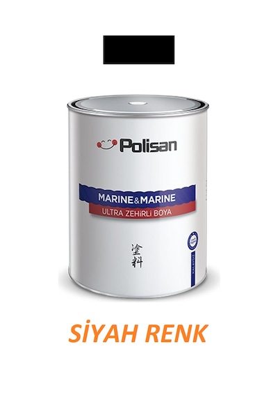 Polisan Zehirli Boya Siyah Renk Ultra Zehirli Boya 1 Kg