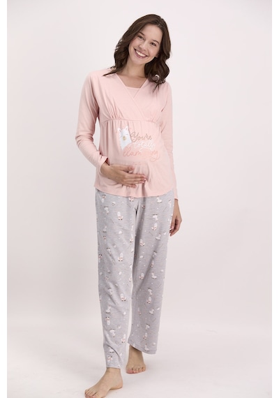 Pierre Cardin Pierre Cardın Youre Totally Pudra Kadın Lohusa Pijama Takımı