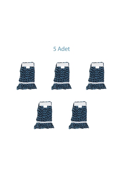 Cod-Ex Yedek Dar Islak Mop Paspas Başlığı Mavi 5 Adet 17 CM