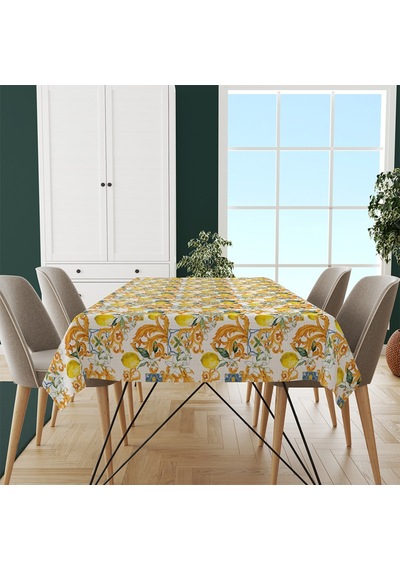 Adawall Limon Tasarımlı Masa Örtüsü