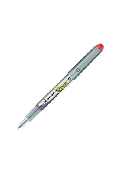 Pilot V-Pen Silver Kullan At Dolma Kalem Kırmızı Svp-4M-R N11.3009