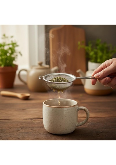 Paslanmaz Çelik Çay Süzgeci İnce Tel Örgü Bitki Çayı Ve Türk Çayı Süzgeci, Ergonomik Saplı, 5 Cm Filtre Çapı çok renkli