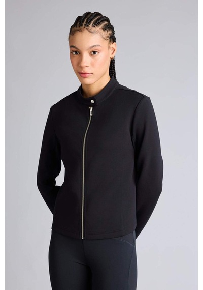 Defacto Standart Fıt Dik Yaka Skuba Dalgıç Kumaş Fermuarlı Sweatshirt G1172ax26spbk81 Siyah-bk81