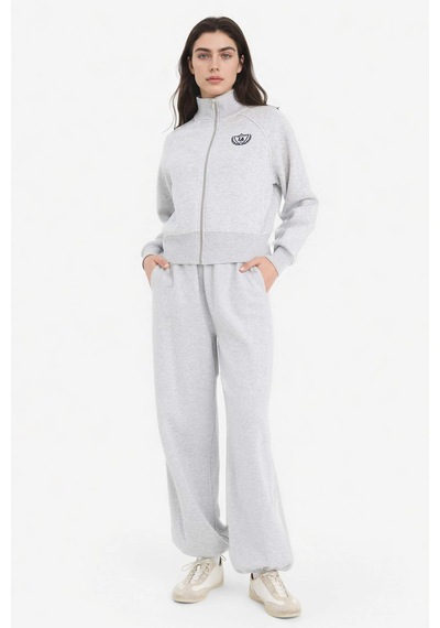 Defacto Loose Fıt Baskılı Fermuarlı Sweatshirt G8117ax26spgr256 Gri-gr256