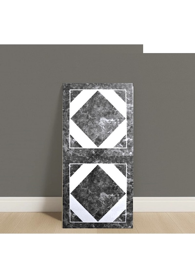 Brano Kendinden Yapışkanlı Duvar,banyo,tezgah Arası Kaplama 30 X 60 Cm Gri Damalı