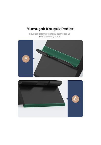 Ugreen Yükseklik Ayarlı Telefon Tutucu Standı, Siyah, 80903 Siyah