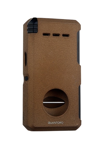Quantoro Çift Torch Pürmüz V-cut/delicili/iğneli Haki Metal Puro Çakmağı - Trz1092
