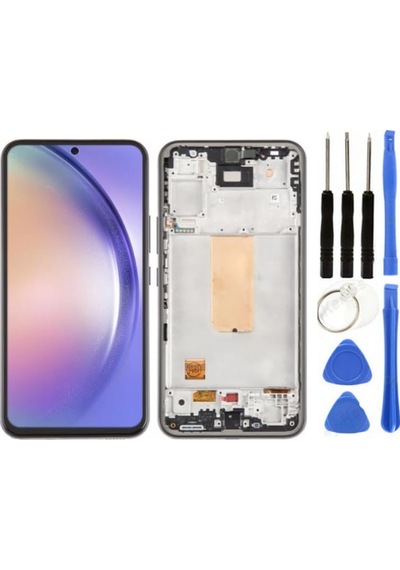 Te Samsung A54 5g A546f Uyumlu Oled Çıtalı Lcd Ekran Beyaz