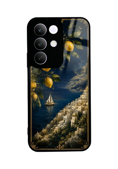 Realme C85 Lemon Coast Dream Tasarımlı Glossy Telefon Kılıfı Blue
