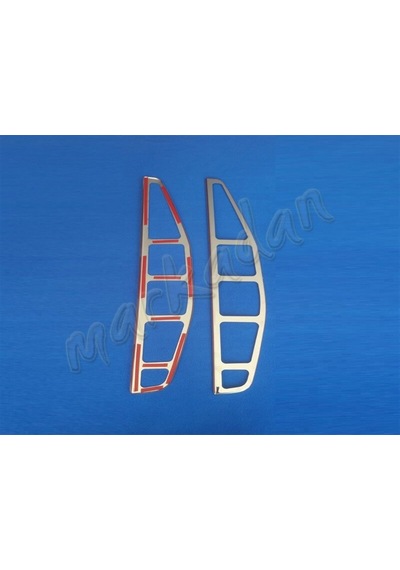 Fiat Doblo Krom Stop Çerçevesi 2000-2006 2 Parça Paslanmaz Çelik