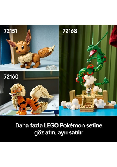 LEGO® Pokémon™ İkonik Eğitmen Anları Poké Topu 72154 - Yetişkinler için Gerçekçi Detaylar İçeren Model Yapım Seti (2339 Parça)
