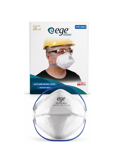 Ege Maske 600 FFP2 NR N95 Ventilsiz Maske 40'lı