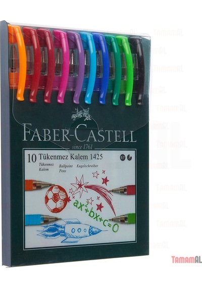 Faber Castell 10 Renk Iğne Uçlu Tükenmez Kalem 1425 Set