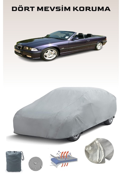 Gri Bmw M3 Cabriolet E36 1994 - 1999 Araba Brandası, Oto Örtüsü, Araba Çadırı Gri