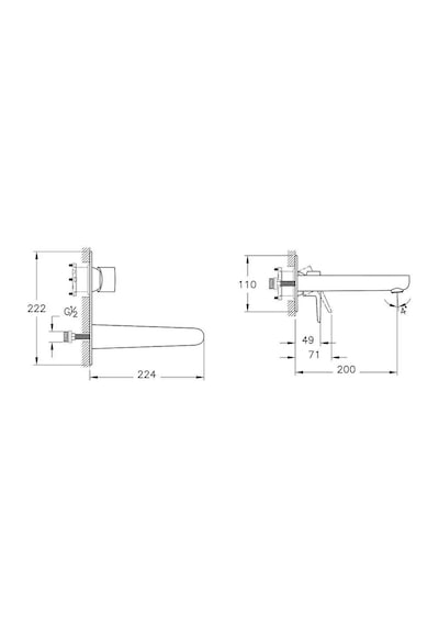 Artema Flow Soft Ankastre Lavabo Bataryası Sıva Üstü A43175 Krom Beyaz