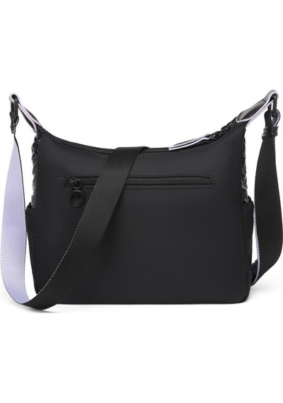 Smart Bags Parlak Kumaş Çapraz Askılı Kadın Postacı Çantası 3251 Siyah