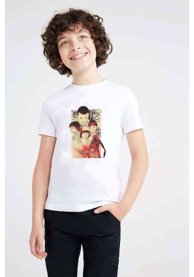 Tshirthane Stranger Things Eleven Dustin Demogorgon Baskılı Unisex Çocuk Be