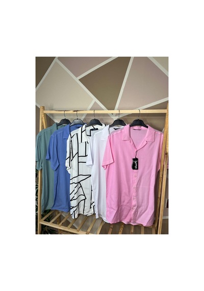 Mfz Giyim Pembe Renk 5'li Viskon Unisex Gömlek Mfz Giyim Pembe Renk 5'li Viskon Unisex Gömlek
