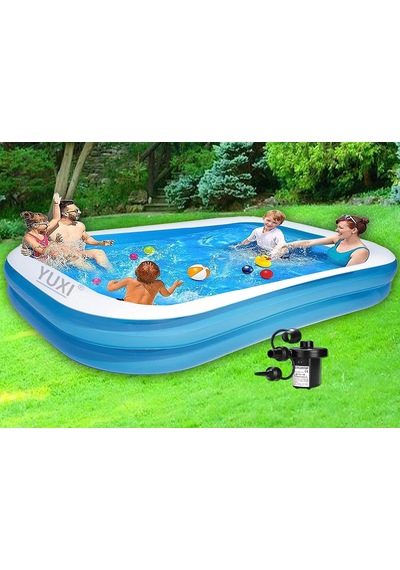 Bestway Dikdörtgen Şişme Çocuk Havuzu 54006, 262x175x51 Cm, Mavi, Tek Ebat Diğer