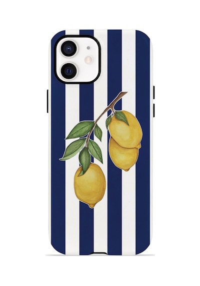 Apple iPhone Uyumlu 11 Vorian Çift Katmanlı Kılıf Amalfi Lemon Branch