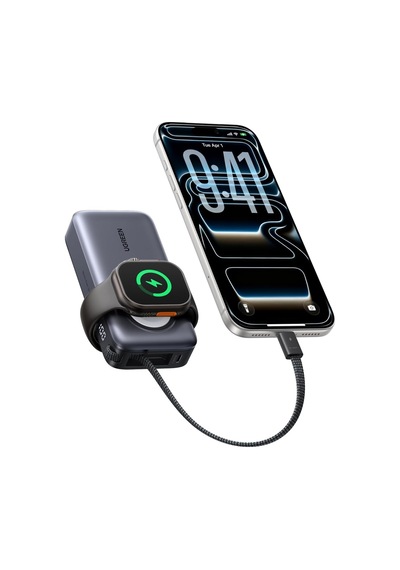 Nexode 10000mah 30w Manyetik Kablosuz Powerbank Apple Watch Şarjlı 5w Gri
