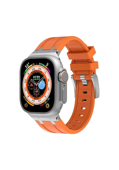 Mutcase - Apple Uyumlu Watch 44mm - Kordon Silikon Kordon Krd-89 - Turuncu Mutcase - Apple Uyumlu Watch 44mm - Kordon Silikon Kordon Krd-89 - Turuncu