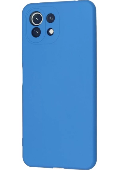 Newface Xiaomi Mi 11 Lite Kılıf Nano İçi Kadife Silikon - Mavi Resimdeki