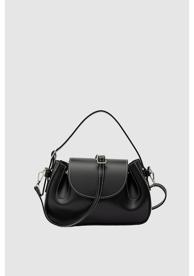 Shule Bags Lover Oval Çapraz Çanta Siyah Siyah