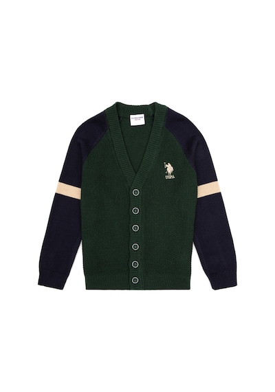 U.S. Polo Assn. Erkek Çocuk Yeşil Hırka Triko 50317146-vr054 Yesil