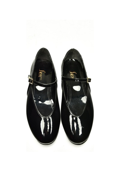 Fox Shoes U272900208 Siyah Rugan Kadın Babet Siyah-rugan Siyah