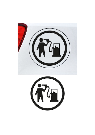 Yakıt Deposu Depo Kapağı Sticker, Oto Sticker 15x15 Cm