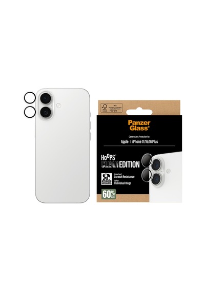 Panzerglass Hoops Apple Uyumlu iPhone 17 16 Plus Transparent Kamera Lens Koruyucu