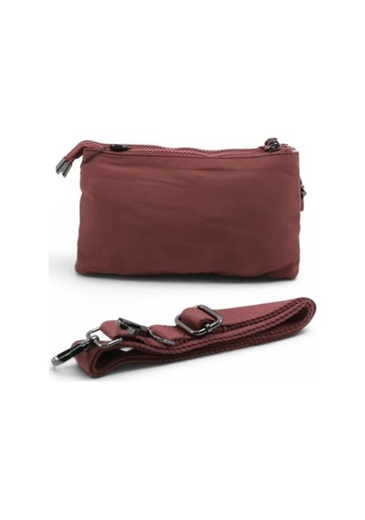 Baginn Paraşüt Kumaş Mini Çapraz Askılı Kadın Çanta Yağmur Geçirmez El Askılı Çanta 20 12 Cm Telefonluk Bordo
