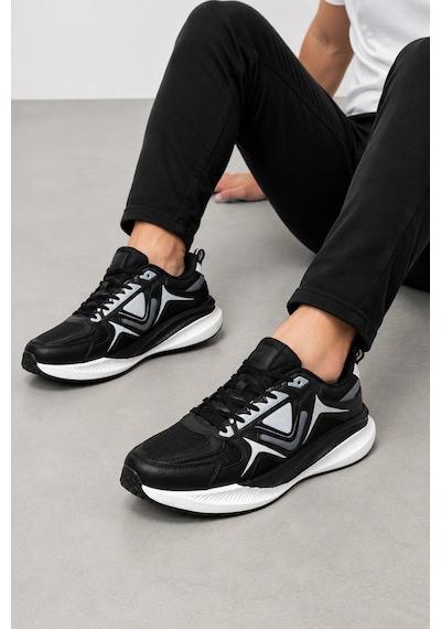 Ht Hotin Chromat Erkek Hafif Köpük Taban Spor Ayakkabı Rahat Ve Konforlu Günlük Sneaker - Siyah Ht Hotin Chromat Erkek Hafif Köpük Taban Spor Ayakkabı Rahat Ve Konforlu Günlük Sneaker - Siyah