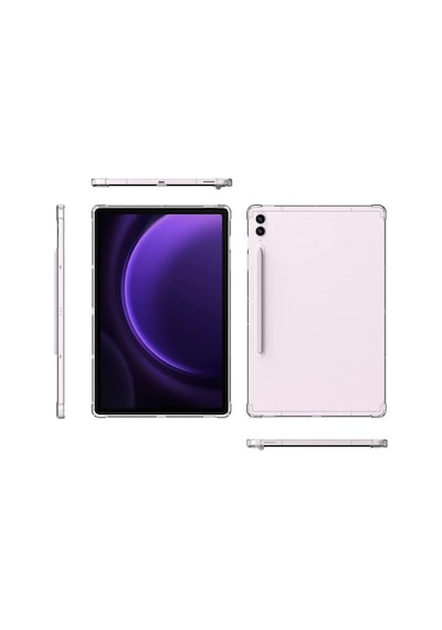 Samsung Galaxy Tab S10+ Plus 12.4 Inç Tablet Uyumlu Silikon Kılıf Şeffaf Köşe Korumalı Sm-x820 Kılıf