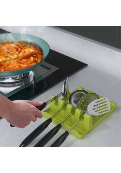 Çok Amaçlı Kaşık Altlığı Kepçe Altlığı Kapak Tutucu Çok Renkli