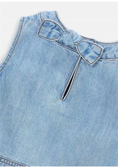 Mayoral Kız Çocuk Denim Kolsuz Bluz Mavi 3030
