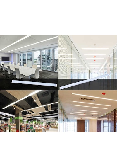 120Cm Led Bant Armatür 40 Watt 10 Adet (Trafo'Lu) Beyaz