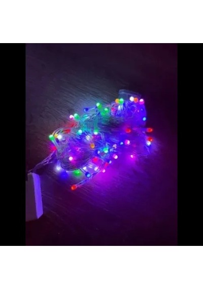 Hubrendy Emin 10m 100 Led Damla Uçlu Rgb Işık Şeffaf Kablo