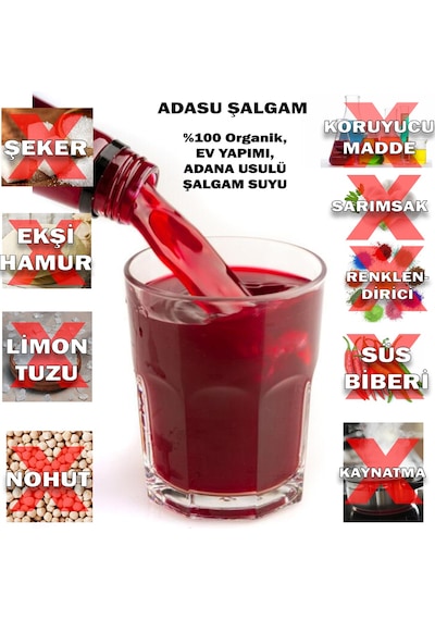 Organik Ev Yapımı Adana Usulü Şalgam Suyu 5 L