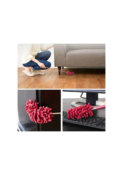 Teleskopik Mikrofiber Pratik Uzayabilen Toz Alma Fırçası Aparatı Renkli - 883024958