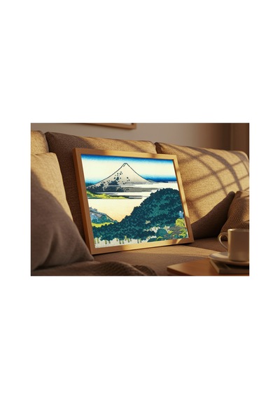 Hokusai Aoyama'nın Halka Çamları Çerçevesiz Poster 30x42 Cm A3 Tablo Japon Sanatı Duvar Dekoru