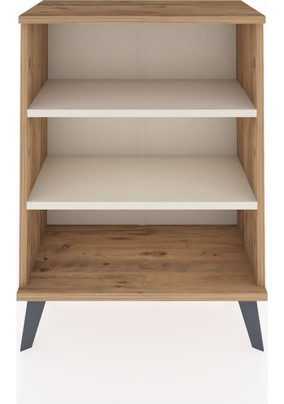 Arges Komodin 2 Raflı 2 Kapaklı 60x30x80 Çam-aytaşı Çam