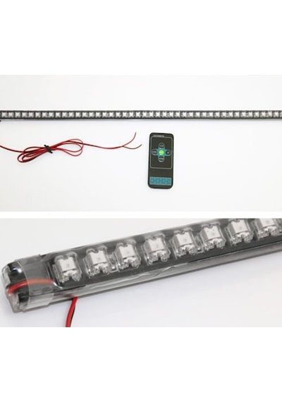 Off Road Çakarlı Led Koyu Turuncu-beyaz Çift Renk 24 Modlu Kumand