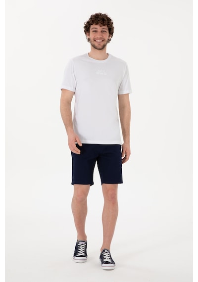 U.S. Polo Assn. Erkek Regular Fit Bisiklet Yaka Beyaz Tişört 50300268-VR013