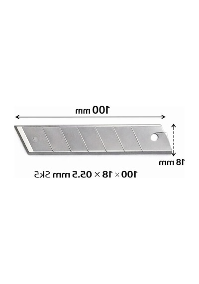 Cam Kazıma Bıçağı, Sk5 Çelik Keskin Uç, 100x18 Mm Açık Gri