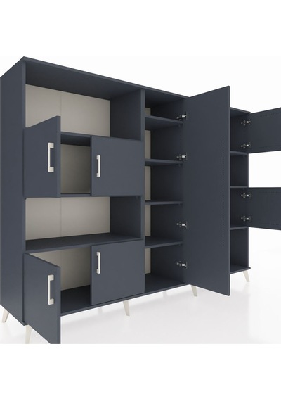 Hyperion Dolap 10 Raflı 9 Kapaklı 220x44x163 Antrasit-antrasit Antrasit-antrasit Hyperion Dolap 10 Raflı 9 Kapaklı 220x44x163 Antrasit-antrasit Antrasit-antrasit