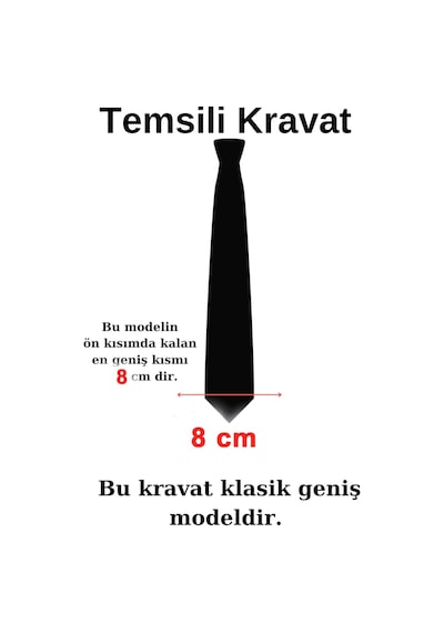 Esgue Hand Made 8 Cm Siyah Lacivert Desenli Kravat Mendil Lacivert - Siyah